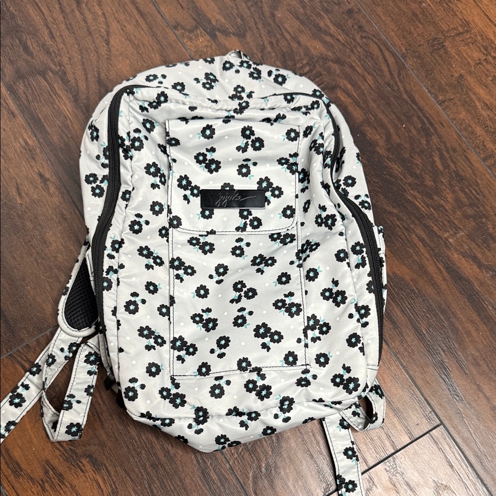 Ju-Ju-Be Mini Be Black and White Floral Backpack
